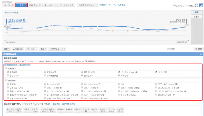 【１】表示項目にもありません